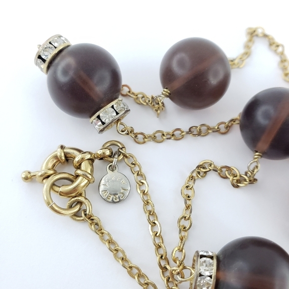 J. Crew long necklace brown acrylic beads - Picture 9 of 16